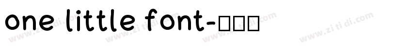 one little font字体转换